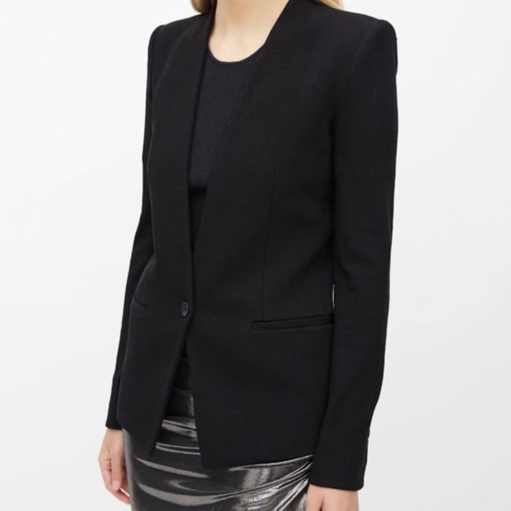 Helmut Lang Fully Lined Single Button Black Blaze… - image 3